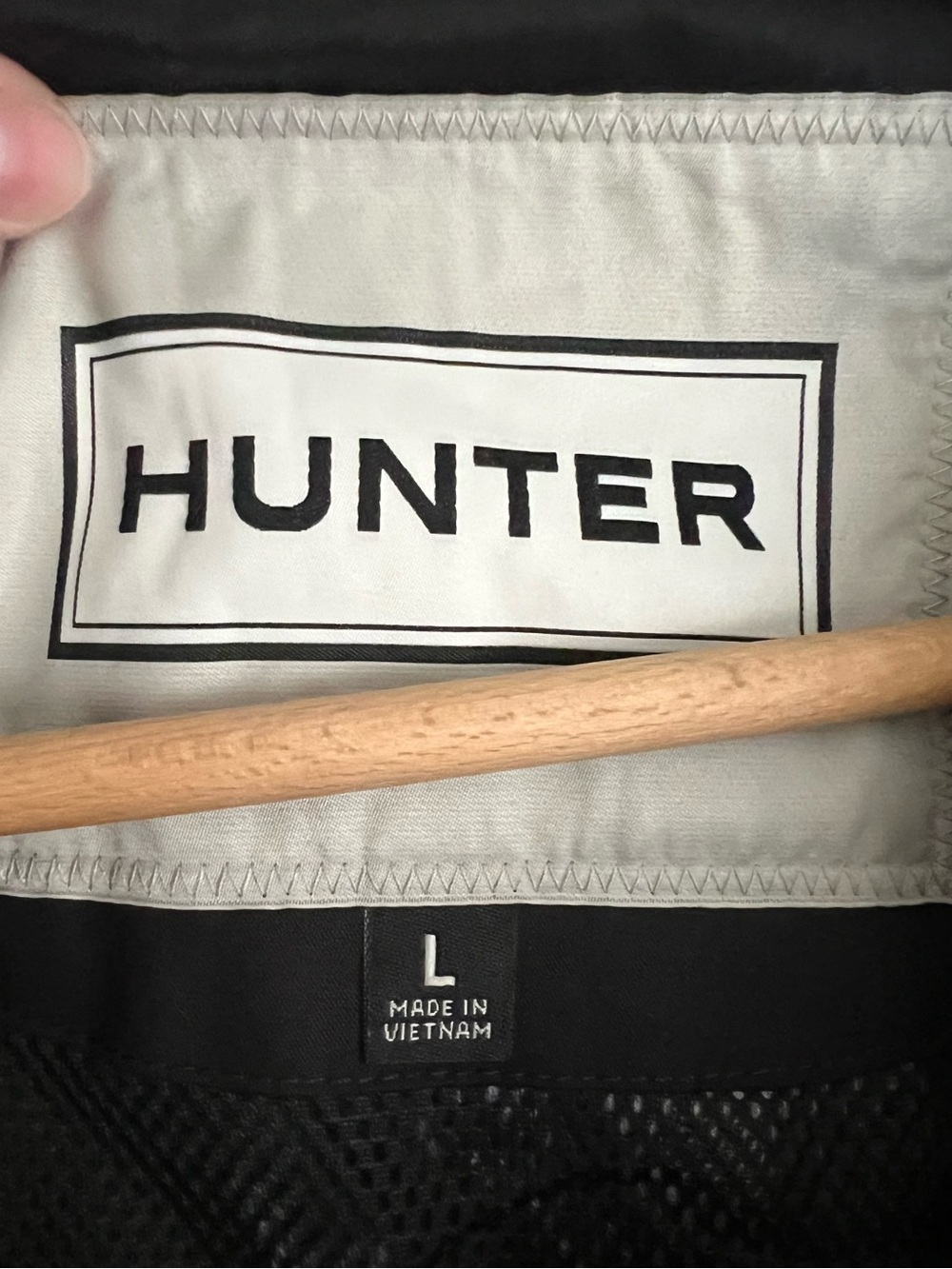 Hunter Brand Water Resistant Long Cotton Smock Rain Coat Jacket Black - Large - Picture 7 of 8